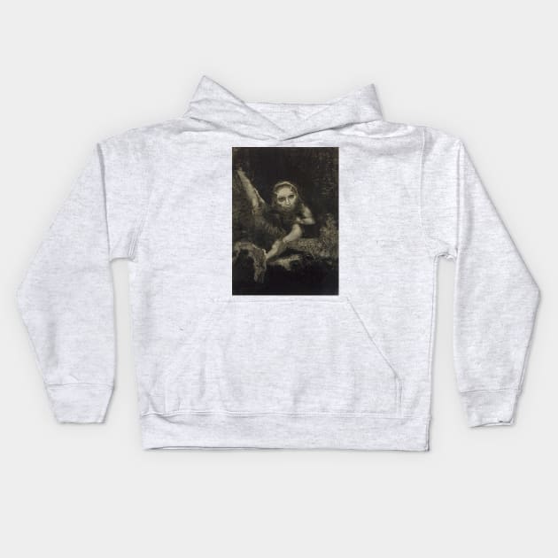 Caliban by Odilon Redon Kids Hoodie by Classic Art Stall